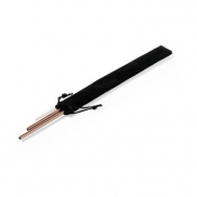 Zestaw słomek wielokrotnego użytku, 2 szt. z czyścikiem - złoty