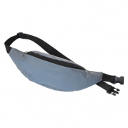 Saszetka zapinana w pasie, połyskliwa - srebrny