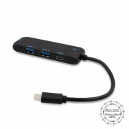 Hub USB i USB-C z RABS | Gerard - czarny