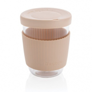 Szklany kubek podróżny Ukiyo 360 ml - brązowy