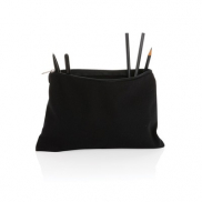 Piórnik AWARE™, niebarwiona bawełna z recyklingu - czarny