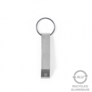 Brelok do kluczy, otwieracz do butelek z aluminium z recyklingu - srebrny