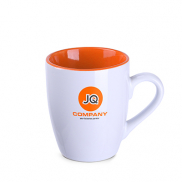 Kubek Ilona Duo biało/pomańczowy