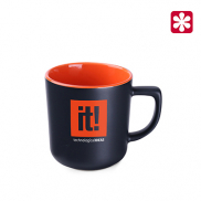 Kubek Rico Supreme czarno/pomarańczowy