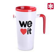 Kubek Idea biało/czerwony
