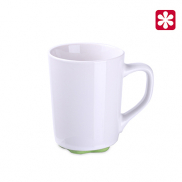 Kubek Ivory biało/jasnozielony