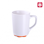 Kubek Ivory biało/pomarańczowy