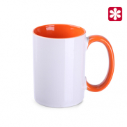 Kubek Evergreen biały/pomarańczowy