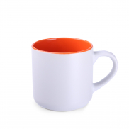 Kubek Diego Pure biało/pomarańczowy