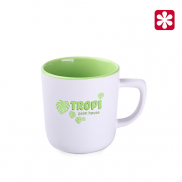 Kubek Rico Pure biało/jasnozielony