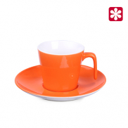 Filiżanka Eve pomarańczowy/biały