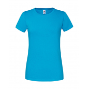 Ladies' Iconic 195 Ringspun Premium T - azure blue