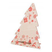 Uchwyt na telefon - choinka - czerwony