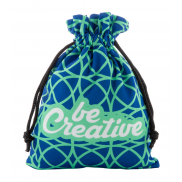 średnia personalizowana torebka/woreczek na prezent - czarny