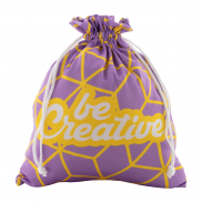 Duża personalizowana torebka/woreczek na prezent - biały