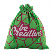 Duża personalizowana torebka/woreczek na prezent - zielony