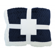 Koc RPET - ciemno niebieski