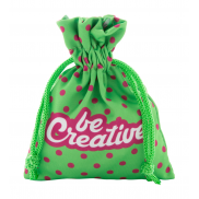 Mała personalizowana torebka/woreczek na prezent - zielony