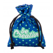 Mała personalizowana torebka/woreczek na prezent - czarny