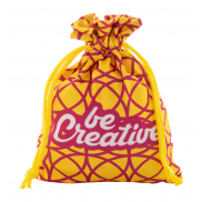 średnia personalizowana torebka/woreczek na prezent - żółty