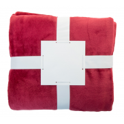 Koc flanelowy RPET - burgund