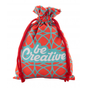 średnia personalizowana torebka/woreczek na prezent - czerwony