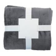 Koc flanelowy RPET - szary