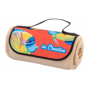 Personalizowany koc polarowy RPET - naturalny