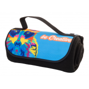 Personalizowany koc polarowy RPET - czarny