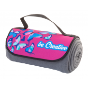 Personalizowany koc polarowy RPET - szary