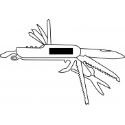 Scyzoryk kieszonkowy BAMBOO HELPER, brązowy