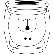 Szklanka BAMBOO BEAR, brązowy, transparentny