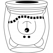 Szklanka XMAS BEAR, brązowy, transparentny