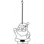 Zawieszka na prezent i choinkę WOODEN CLAUS, WOODEN CLAUS