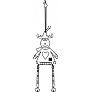 Zawieszka na prezent i choinkę WOODEN RUDOLPH, WOODEN RUDOLPH