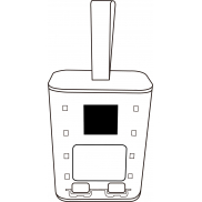 Powerbank z latarką OPEN SOURCE, czarny, transparentny