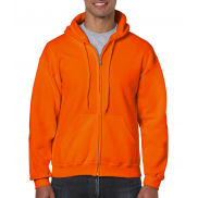 Bluza Heavy Blend z kapturem na zamek - s orange