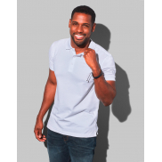 Męskie Stretch Polo - white