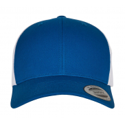 Dwukolorowa czapka Retro Trucker - royal/white
