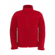 Męski Softshell z kapturem - red