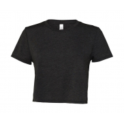 Damska koszulka Flowy Cropped - dark grey heather