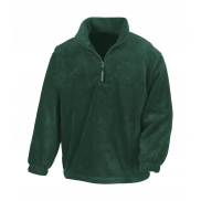 Bluza z polaru z krótkim zamkiem - forest green