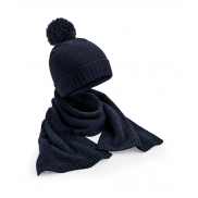Komplet zimowy - navy fleck