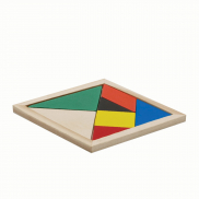 Drewniane puzzle TANGRAM BASE, Kolorowy
