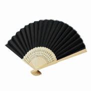 Składany wachlarz BAMBOO COOL, czarny