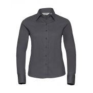 Bluzka damska Twill z długimi rękawami - zinc