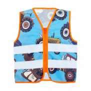 Dziecięca kamizelka odblaskowa Action - tractor blue