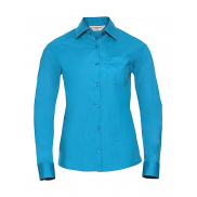 Koszula Popelinowa z długimi rękawami - turquoise