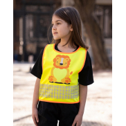 Dziecięca kamizelka odblaskowa Funtastic Wildlife - moose yellow