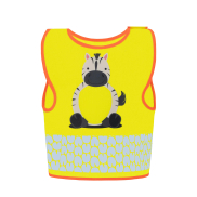 Dziecięca kamizelka odblaskowa Funtastic Wildlife - zebra yellow